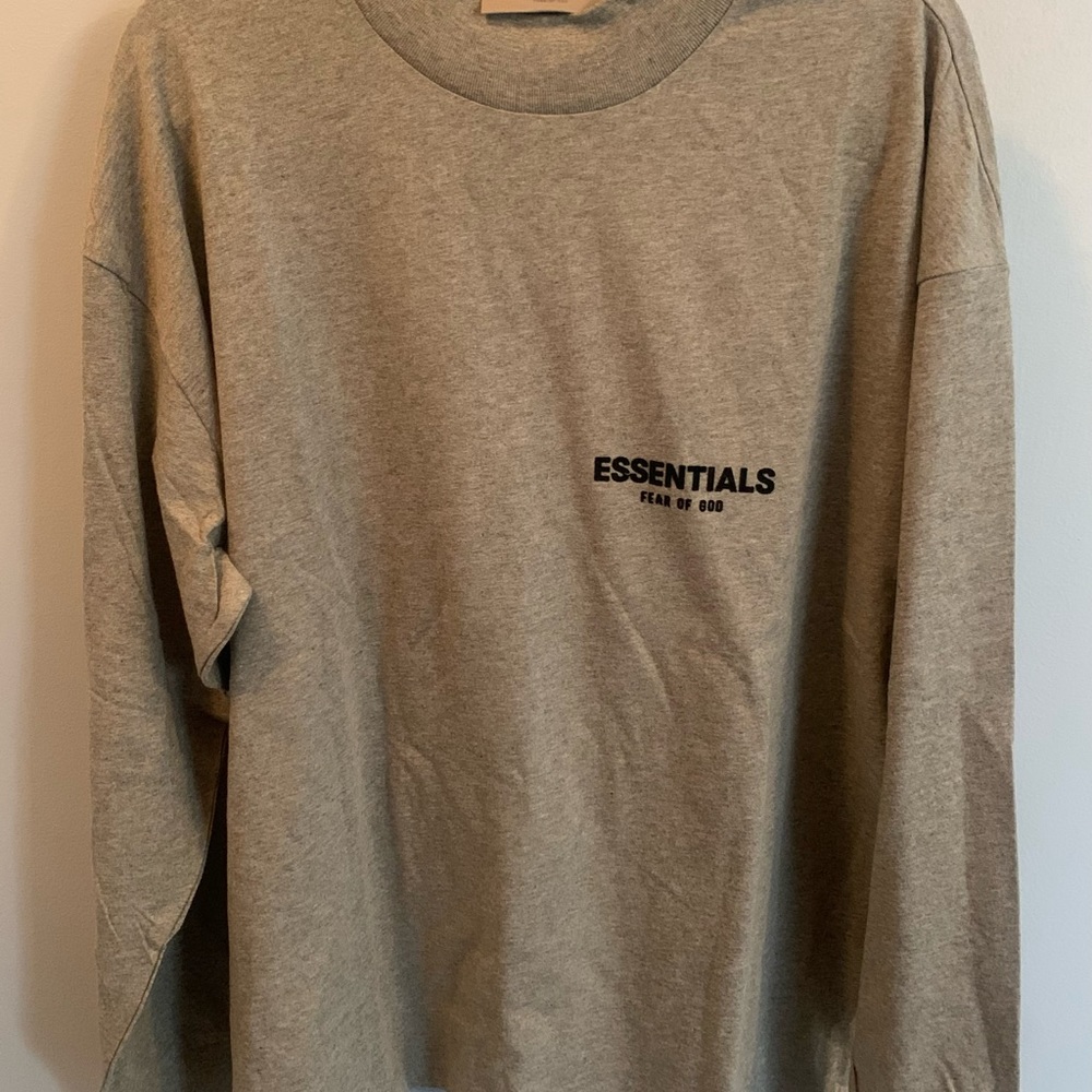 Fear of God Essentials Long Sleeve T Shirt SS22 Dark Oatmeal